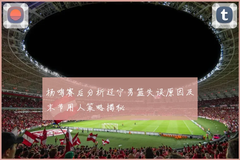 杨鸣赛后分析辽宁男篮失误原因及末节用人策略揭秘